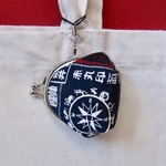 がま口タイプの小さなレジ袋入れ（レトロ広告）