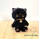 【LiNos.様 専用】ペットな絶壁ネコさん(黒猫)キーホルダー🐾あみぐるみ