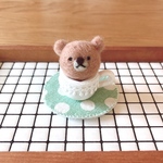 ꫛꫀꪝ✧‧˚ほのぼのくまさんのouchi cafe𖠚ᐝ（茶色のくまさん✩ミニミニカップ白）ミニミニコースター付き◡̈⋆