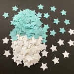 大量！クラフトパンチ ティファニーブルー 星 ペーパーシャワー フラワーシャワー アルバム素材