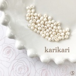 【⑤B級品淡水パールビーズ ラウンド 4×3mm】64個 #3-001-B