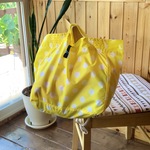 エコバッグ　　イエロードット×格子