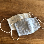 ◆ハンドメイド＿子供用（高学年）マスク２点セット＿スター柄ブルーまるゴム◆