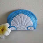 ハワイアンキルト   シェルのポーチ