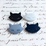■猫カラー■25mm■ヴィンテージボタン4色セット (Black&Whiteミックス)
