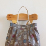 new!北欧マグカップ柄のふっくらタックバッグ