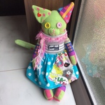 ソックモンキー　☆ ソックキャット ☆ きみどりの派手ガールちゃん