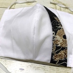 ハンドメイド　布　マスク　立体【和柄：ライン龍】M227