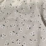 送料無料／麻リネンガーゼ生地・マスクガーゼ花プリント生地　70×20cm ＮＮ