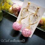 【pink】千日紅ballツイストピアス、イヤリング🌸
