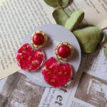 【再販】red rose ﾎﾞﾀﾝﾋﾟｱｽ  ﾎﾞﾀﾝｲﾔﾘﾝｸﾞボタン ぼたん