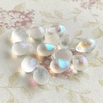 【6x9㍉ 20個】 ドロップビーズ＊Aurora crystal＊チェコビーズ＊白＊ホワイト＊オーロラ＊AB＊雪＊雫＊スノー＊つらら＊アイス