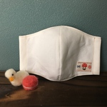  SALE きのこ！　学校でも使える　シンプル　子ども用立体マスク(園児〜低学年向け) 男の子　女の子　white マスク　幼稚園　保育園　小学生