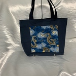 龍と雲頒布紺トートバック
