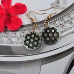 18.5ミリ！ブラックシェルのレース「麻」ピアス ✨