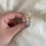 お花のリング　ゴールド×クリア