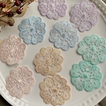 【10個】5色各2枚刺繍ふわふわフラワー