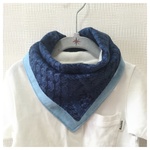 再4。☆オシャレboyのよだれかけ☆起毛ガーゼ✖︎薄色デニム