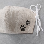  肉球コットンリネンマスク 夏用 男女兼用