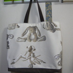 フランス生地テヴノン社「BABY」柄トートバッグ