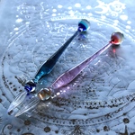renkaku様専用オーダー☆藍色宇宙のガラスペン、桜色宇宙のガラスペン、瑠璃色宇宙のガラスペン　碧玉