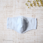 ■うさぎのもも様■大きめ・大人用4重立体マスク3枚＊フィルターシート用ポケット付き　夏用　水色×白