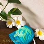 【受注製作♡】ハワイアンキルト♡マスクケース♡マスク仮置きケース♡ホヌ