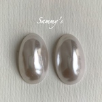 パールカボション オーバル ホワイト 29mm 2個set
