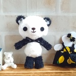 くまのぬいぐるみ(黒白)