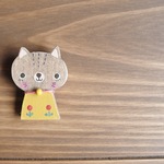 レトロなブローチ（ねこ）送料無料