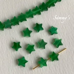 キャッツアイ 星 スタービーズ グリーン 7mm 20個set