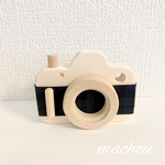 【名入れ】 もみの木カメラ ♡ ボタンが押せる一眼レフtype タータンチェック navy