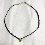 bees flower choker green