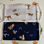 布マスク(女性用) ２枚セット 柴犬C