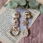 antique white ﾎﾞﾀﾝﾋﾟｱｽ  ﾎﾞﾀﾝ ｲﾔﾘﾝｸﾞ ボタン ぼたん