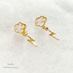 再18* 雲と雷のピアス/イヤリング