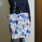 （ナイロン）私だけのオシャレなファスナー付きエコバッグL♪