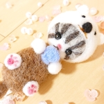 羊毛フェルト ラッコ猫ちゃん ...♪*ﾟ ラッコ ねこ ぬいぐるみ