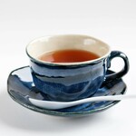 コーヒー・紅茶 兼用 カップ＆ソーサー（インディゴ）　
