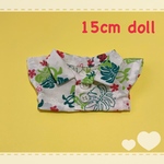 アロハシャツ 15cmぬいぐるみ用 ホヌ(海亀)柄　グリーン　kpopdoll