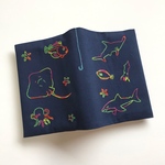 刺繍 ブックカバー 文庫 ナイトフィッシング