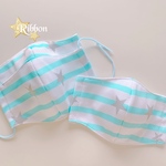 送料無料ꫛꫀꪝ✧‧˚🥽夏用ソーダストライプ立体メッシュ素材Ｗガーゼマスク