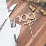 【翌日発送可】木製ケーキトッパー お食い初め 100days