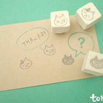 猫の顔のはんこセット26