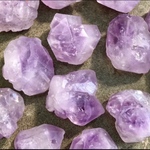 4個 Lサイズ 18×15mm ラフロック 原石 タンブル 穴あり ラベンダー アメジスト 天然石 パーツ 素材 粒売り