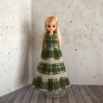 リカちゃんサイズ服＊ティアードワンピース（グリーン）