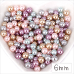 全品送料無料　【高品質】アクリルパール カラーアソート【6mm】pt-151029-8　