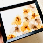 アルコールインクアート  額縁付き送料無料‥+*