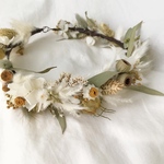 ドライフラワー　プリザーブドフラワー　花かんむり　花冠　キッズ　ベビー　パンパスグラス　結婚式　前撮り　フォト ナチュラル　