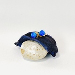 京都オパールひと粒ピアス 露草